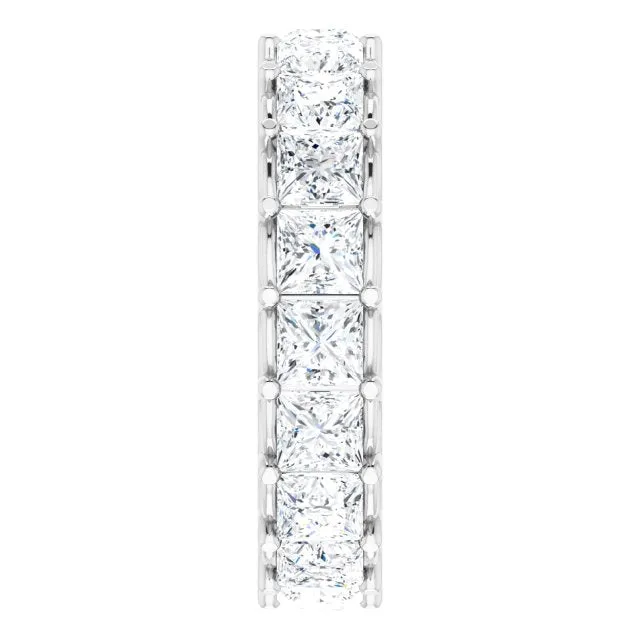 3.78 ct. Princess Diamond Double Trellis Eternity Band