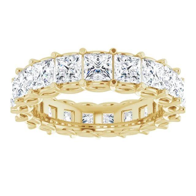 3.78 ct. Princess Diamond Double Trellis Eternity Band