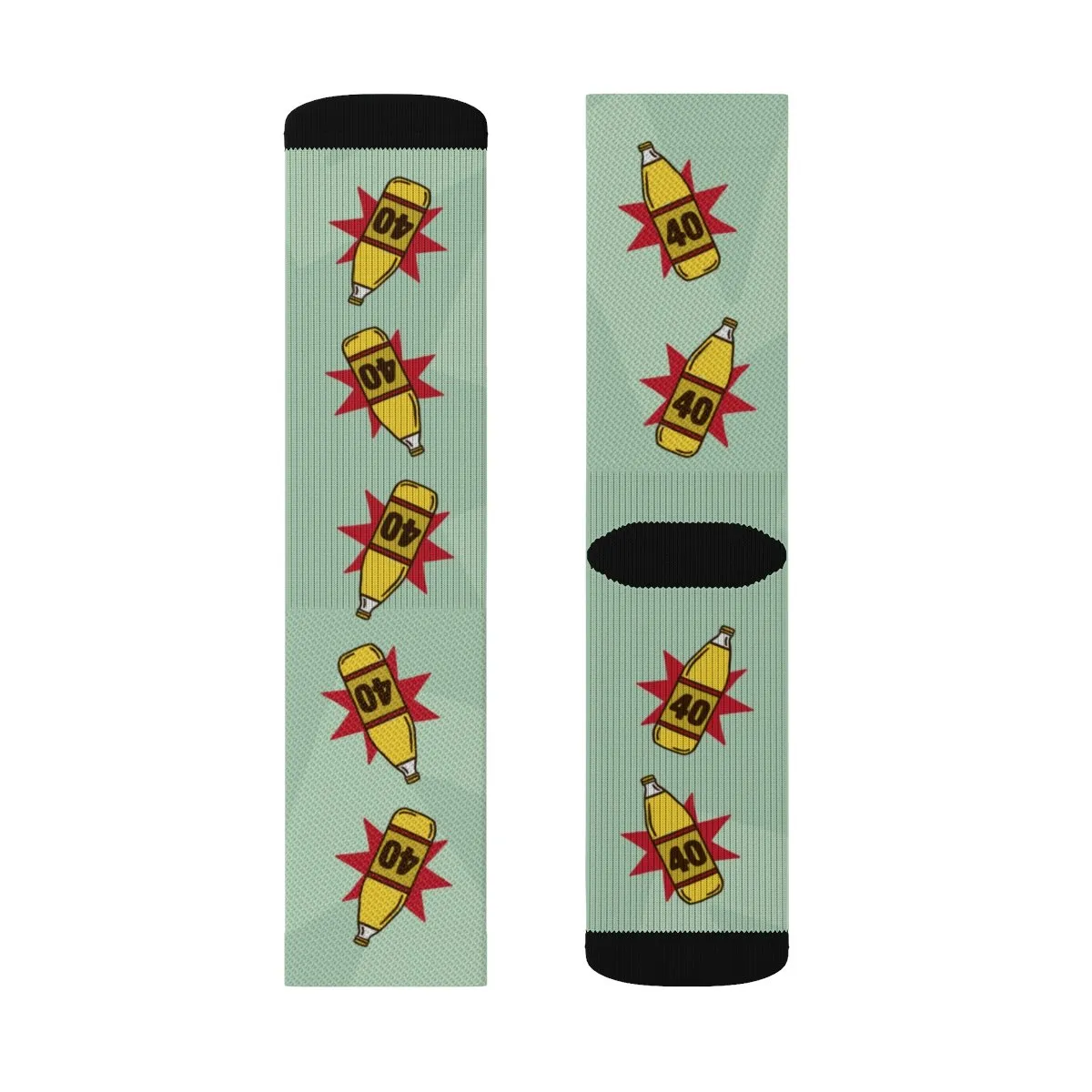 40oz Bottles Adult Crew Socks