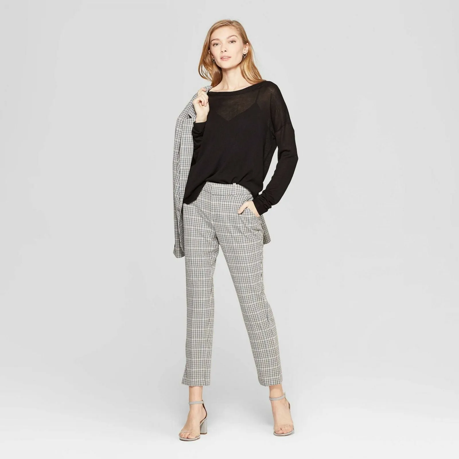 A New Day Women's Drop Shoulder Sleeve Crew Neck Pullover Sweater