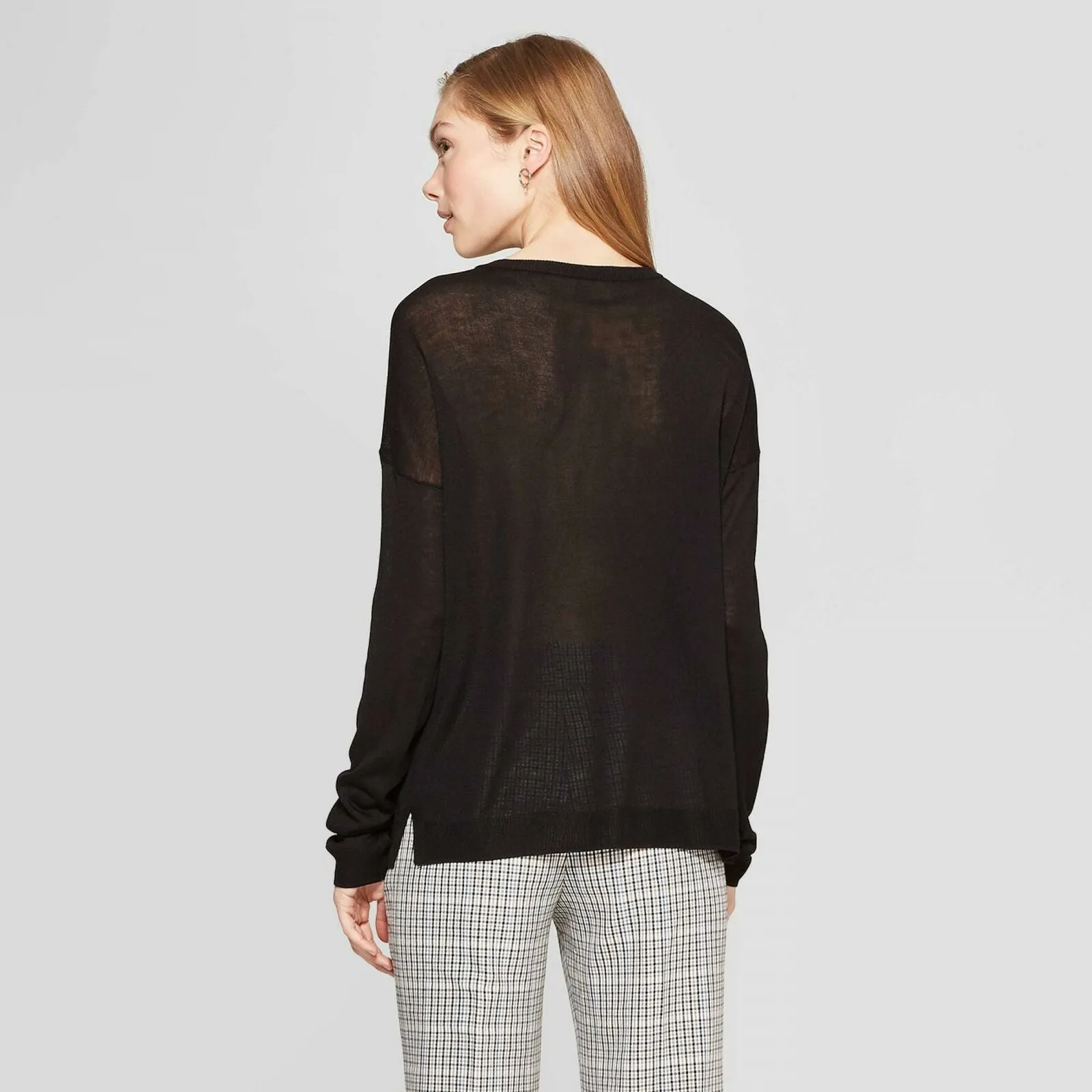 A New Day Women's Drop Shoulder Sleeve Crew Neck Pullover Sweater