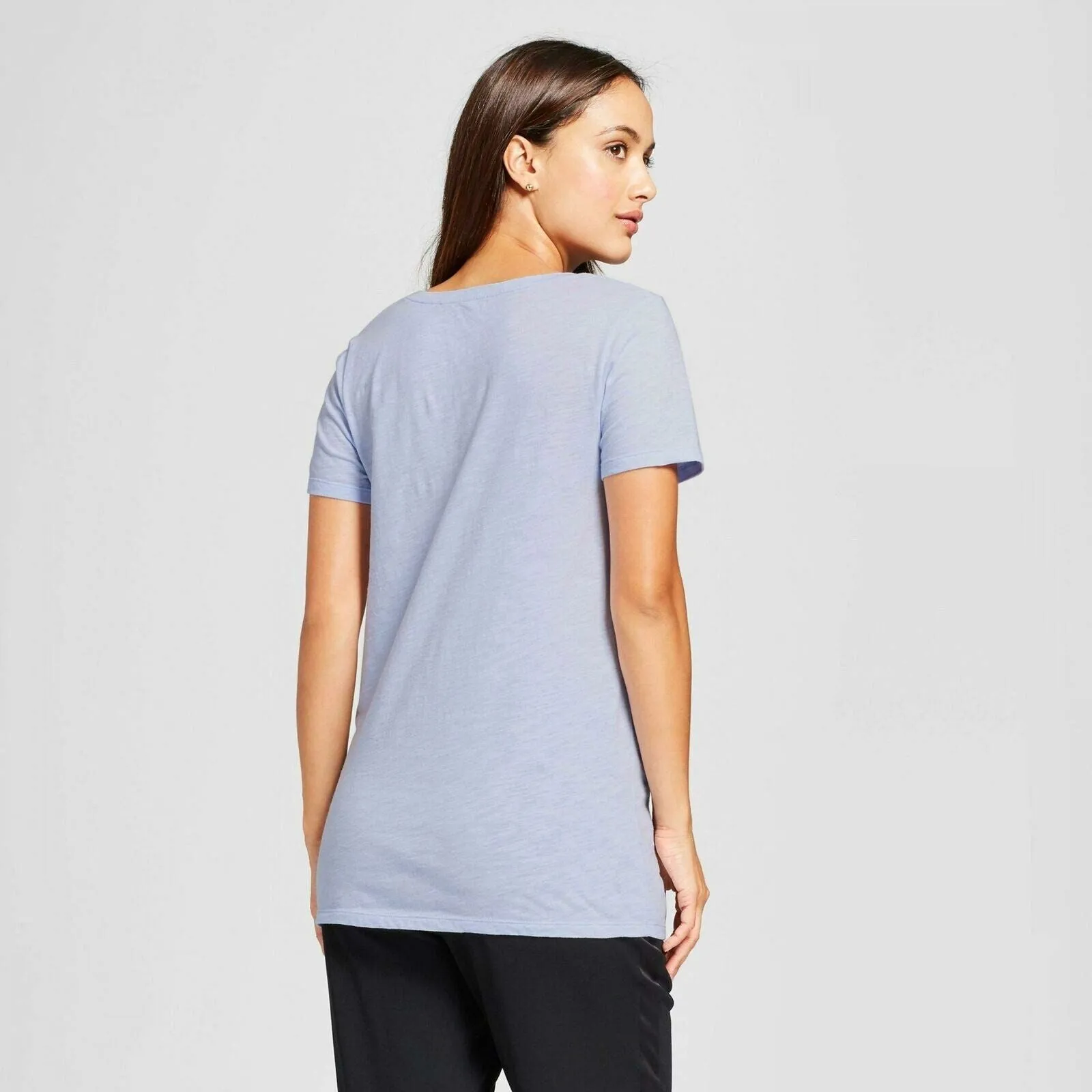 A New Day Women's Embellished Cotton V-Neck Short Sleeve T-Shirt
