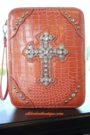 ADO | Orange Embellished Bible Cover