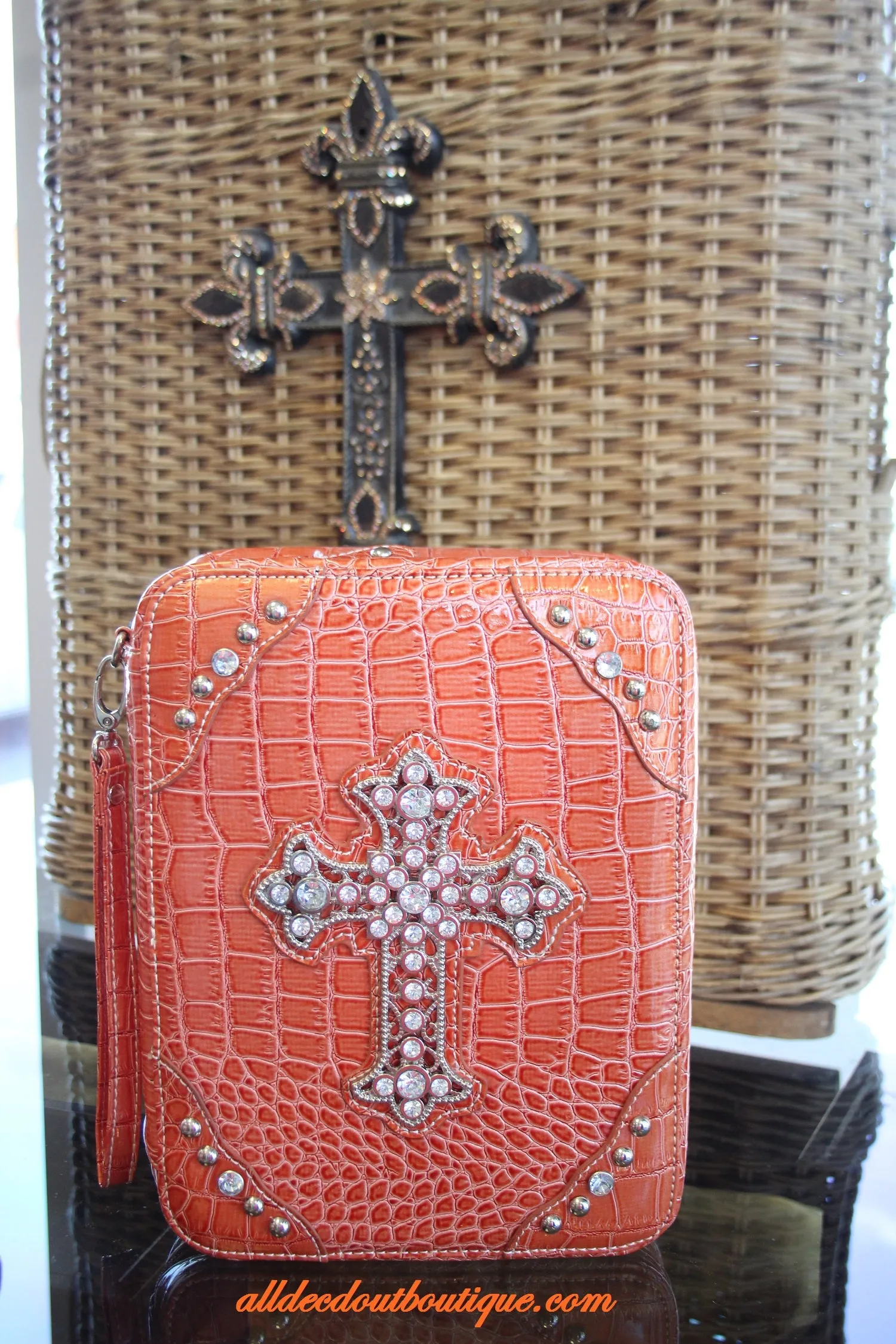 ADO | Orange Embellished Bible Cover