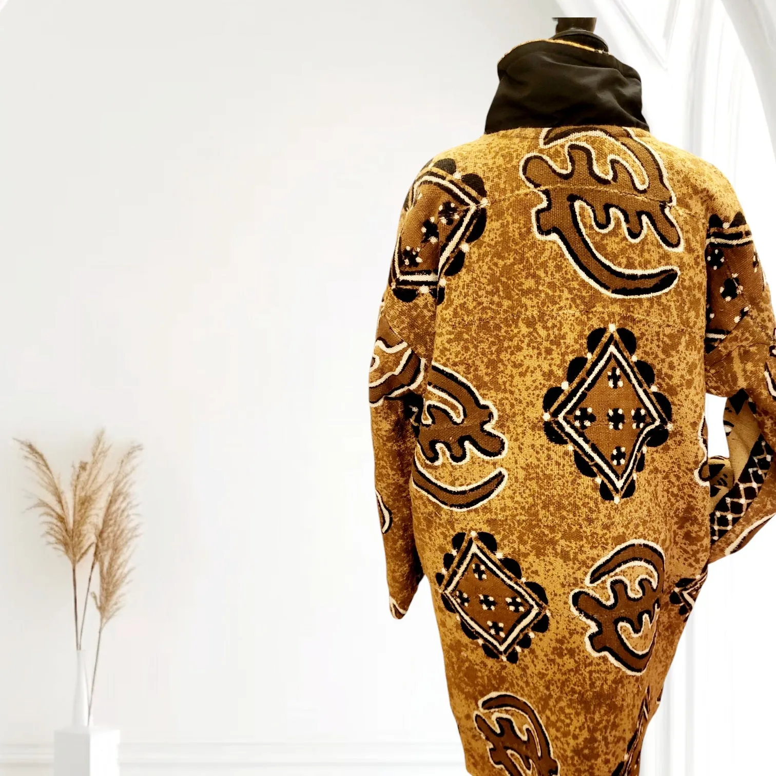 African Mudcloth Jacket | Large | Bogolon | Geri's Bluffing Boutique