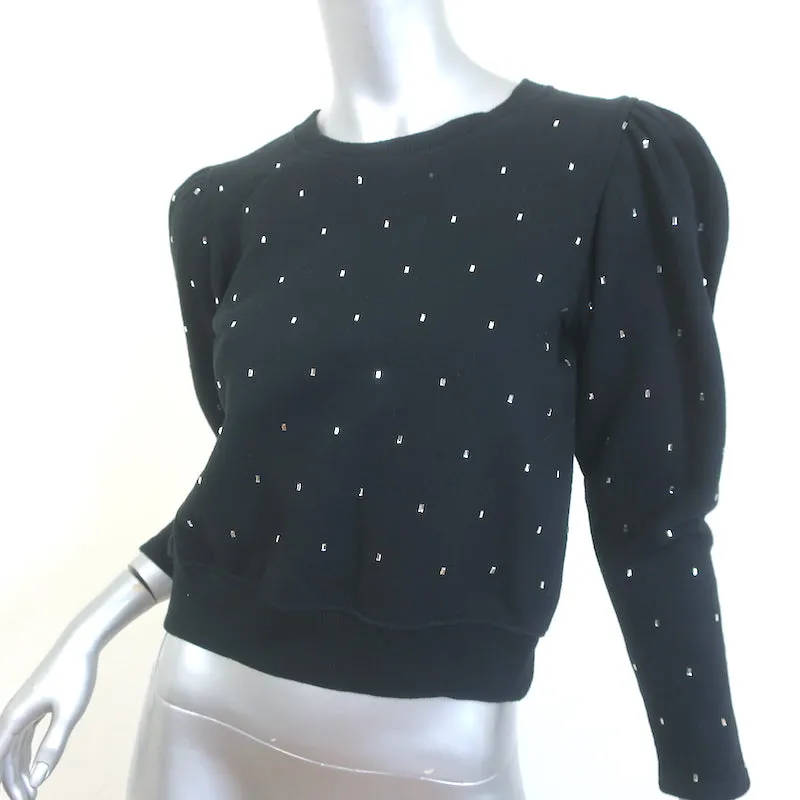 A.L.C. Saunders Crystal-Embellished Sweatshirt Black Size Extra Small