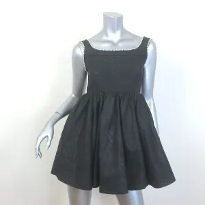 Alice   Olivia Guinevere Pearl & Crystal-Embellished Mini Dress Black Size 2