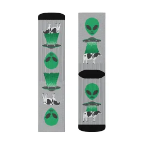 Aliens & UFOs 8-Bit Adult Crew Socks
