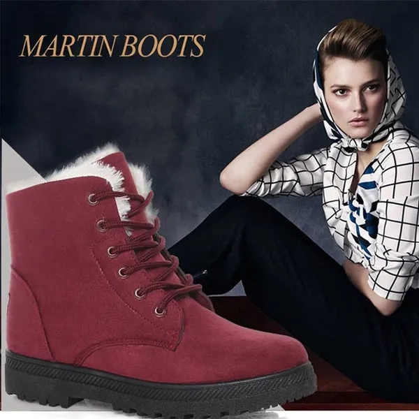 Ankle Snow Boots Stylish High-top Boots British Style