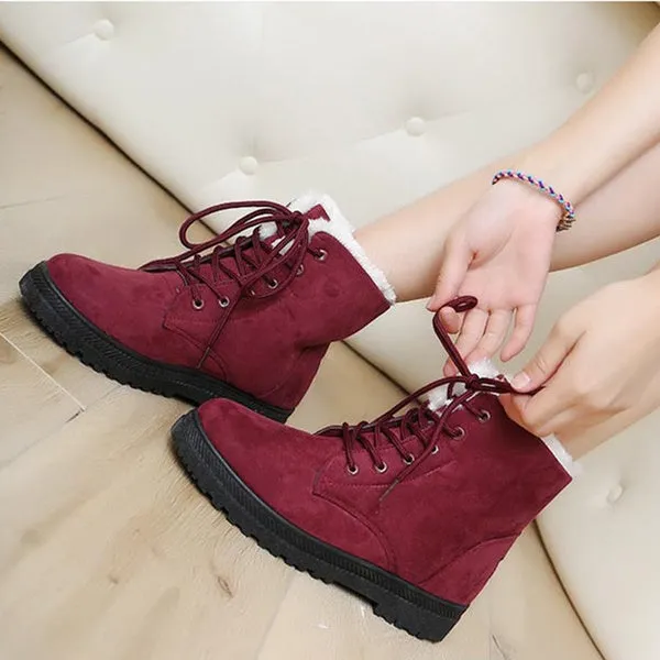 Ankle Snow Boots Stylish High-top Boots British Style