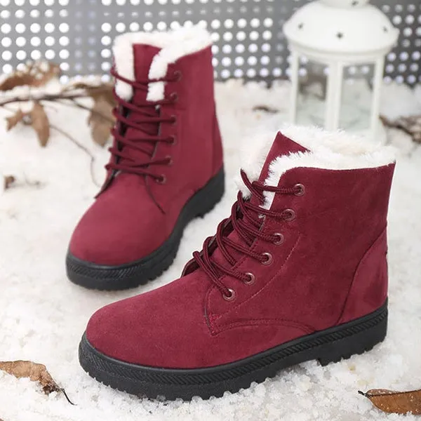 Ankle Snow Boots Stylish High-top Boots British Style