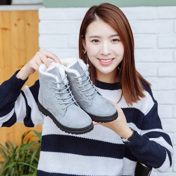 Ankle Snow Boots Stylish High-top Boots British Style