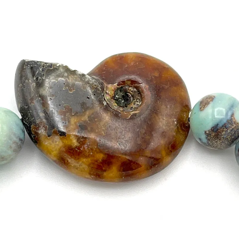Aqua Agate Gemstone Stretch Bracelet MEDIUM