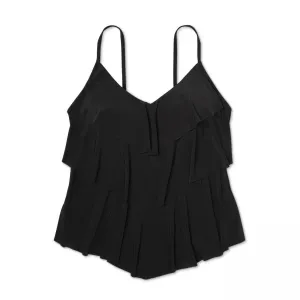 Aqua Green Women's Ruffle Tiered Tankini Top