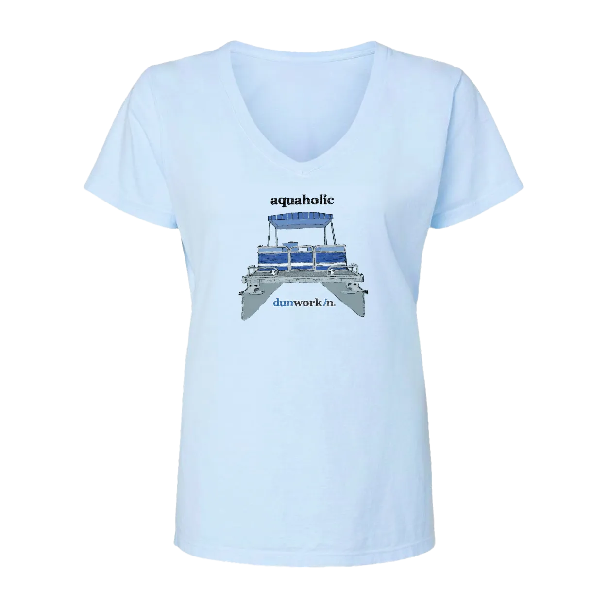 Aquaholic Pontoon Boat Women's SS V Neck