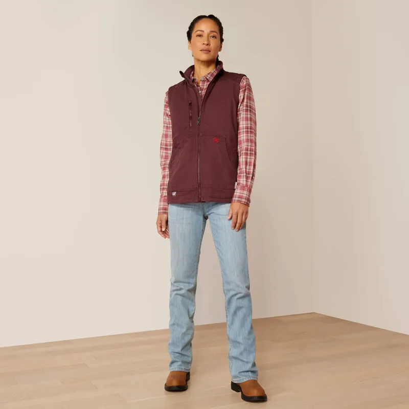 Ariat Women's Flame Resistant DuraLight Cordura Canvas Vest Grape - 10052767