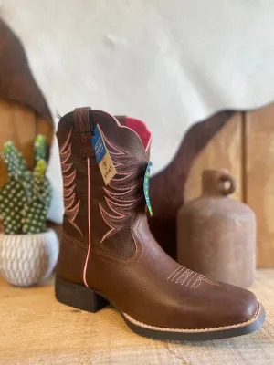 Ariat® Youth Girl's Firecatcher Rowdy Brown Square Toe Boots 10042413
