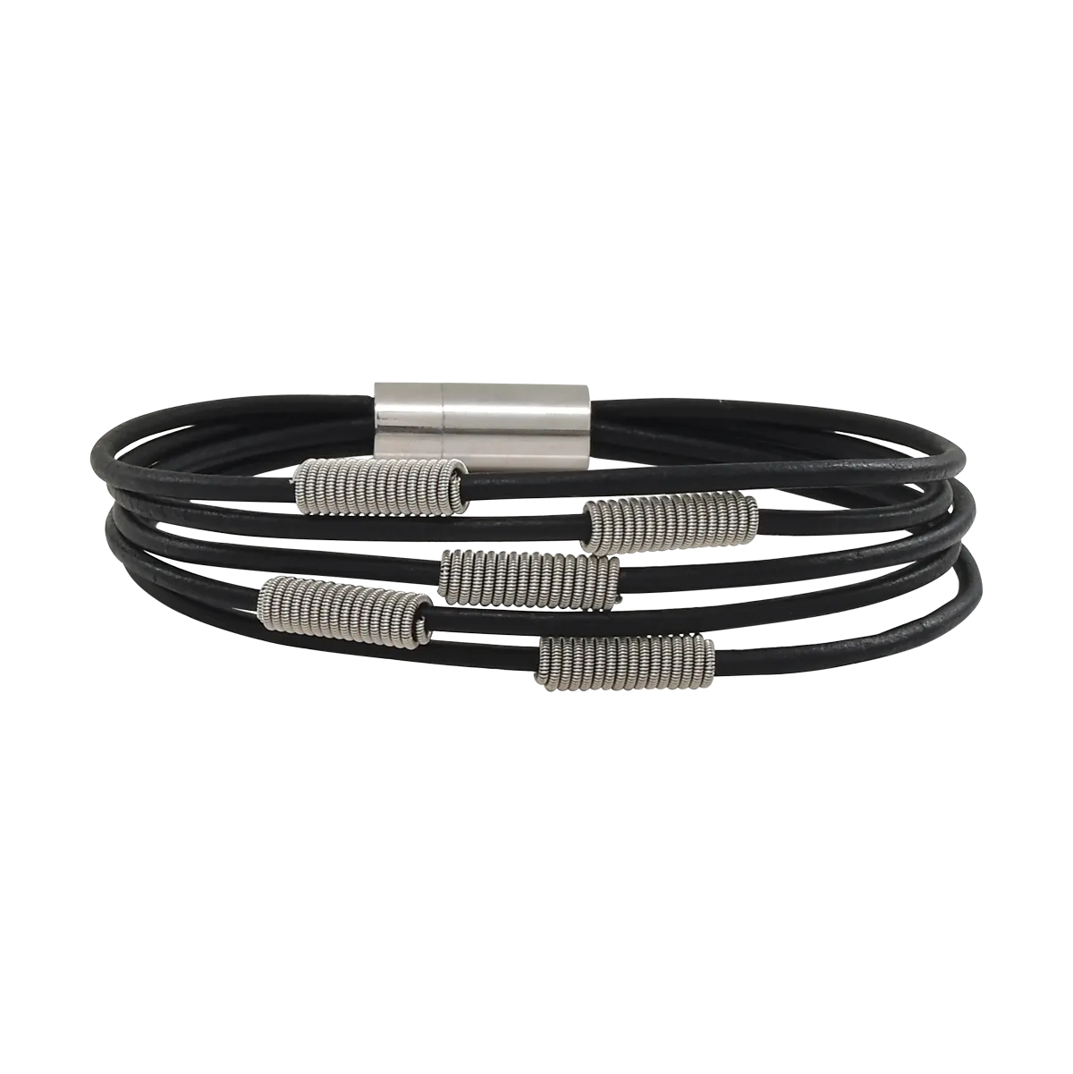 Arpeggio Leather Bracelet - Black