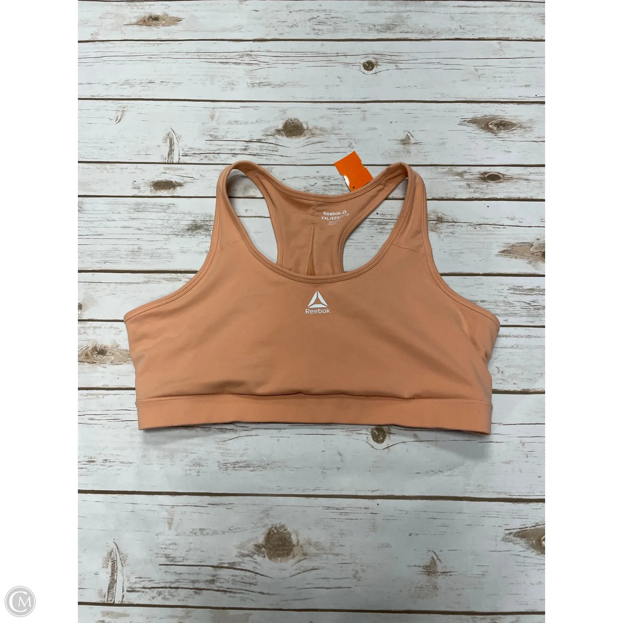 Athletic Bra By Reebok In Orange, Size: Xxl