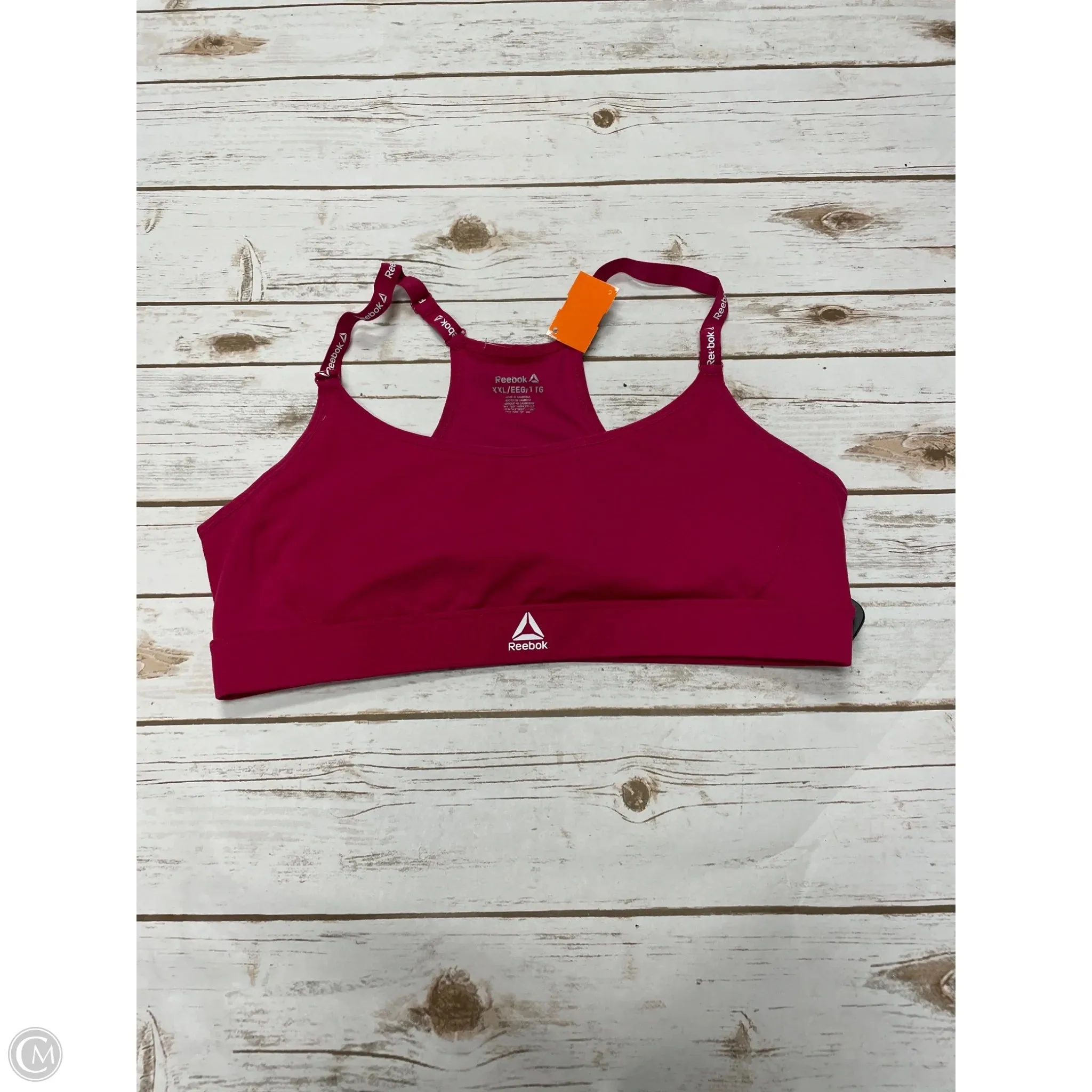 Athletic Bra By Reebok In Pink, Size: Xxl