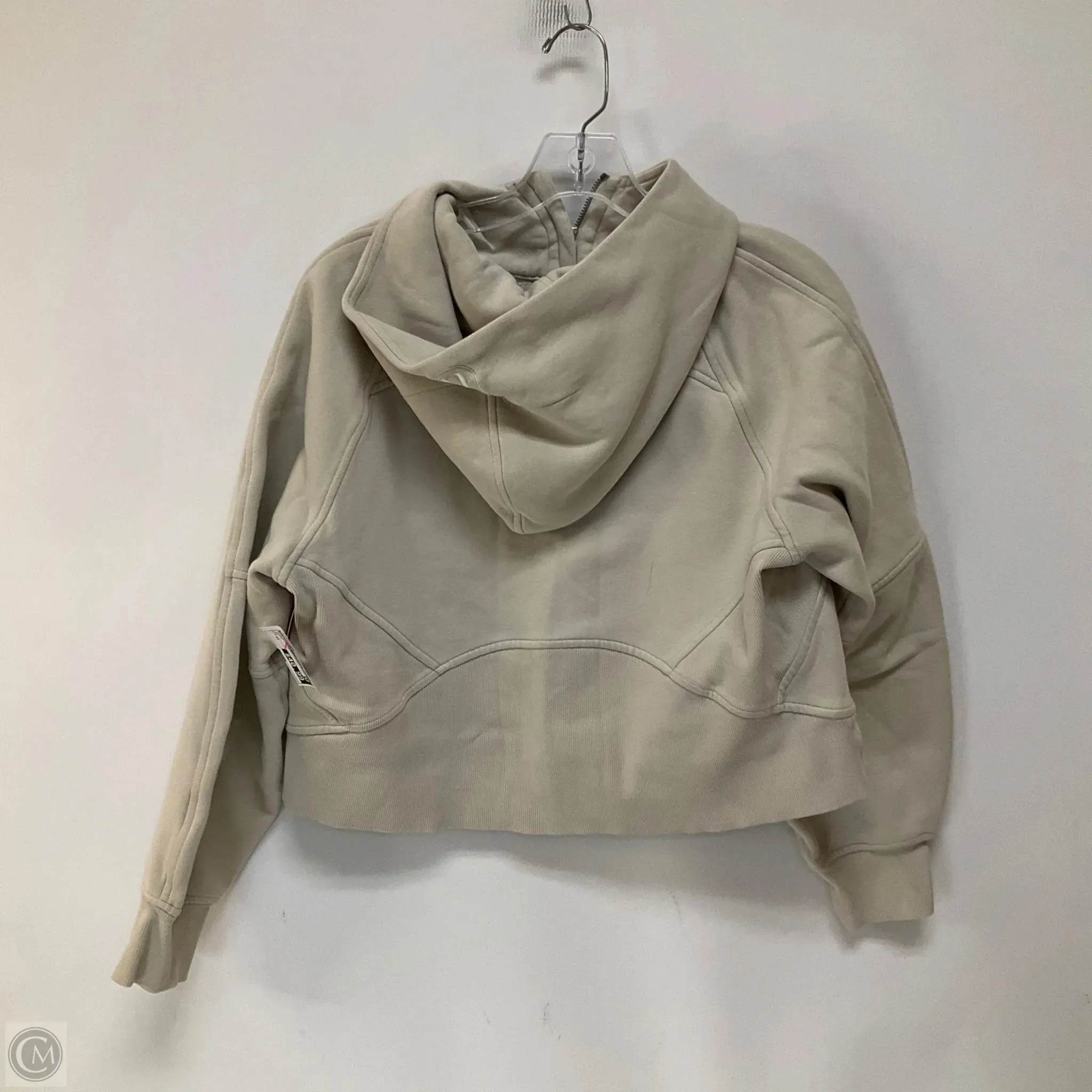 Athletic Sweatshirt Hoodie By Lululemon In Cream, Size: Xs