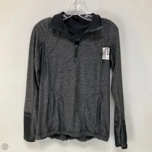Athletic Top Long Sleeve Collar By Lululemon In Black, Size: S