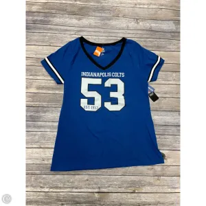 Athletic Top Short Sleeve By Nfl In Blue, Size: Xl