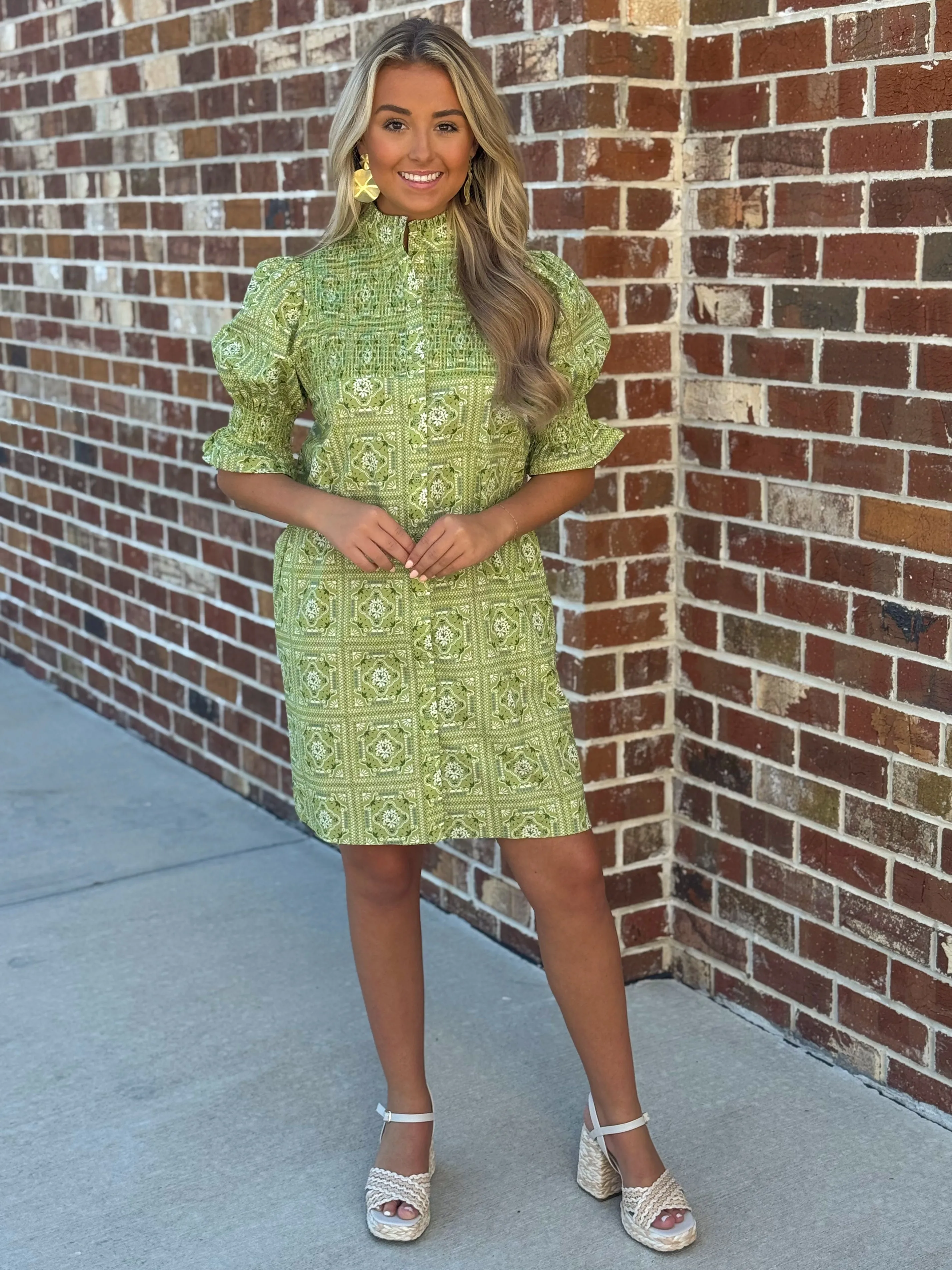 Aubrey Dress (Verdant Mosaic)