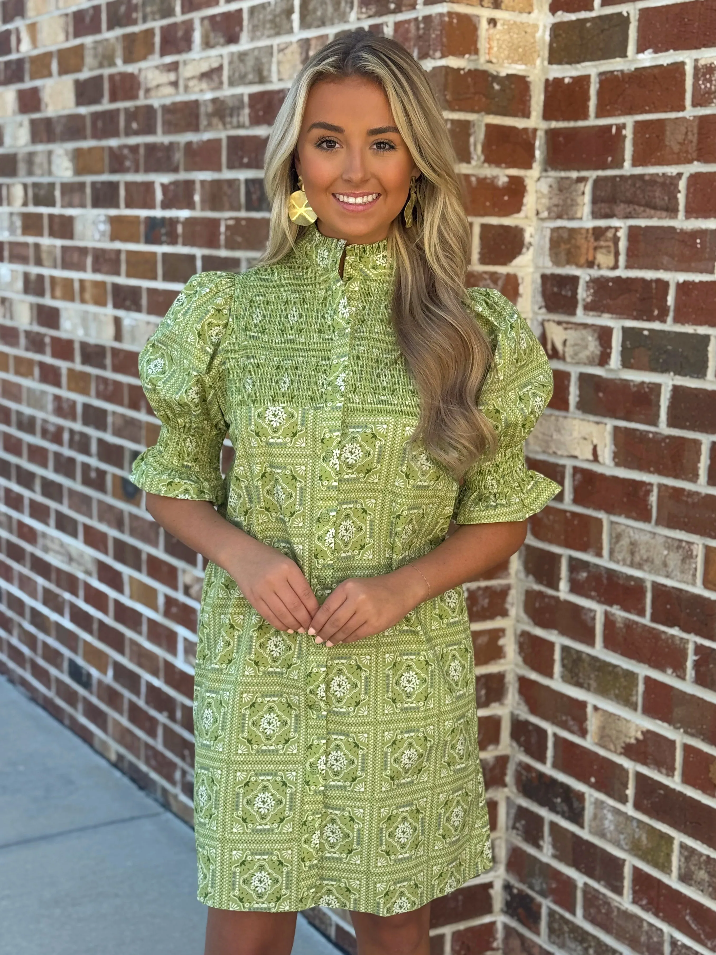 Aubrey Dress (Verdant Mosaic)