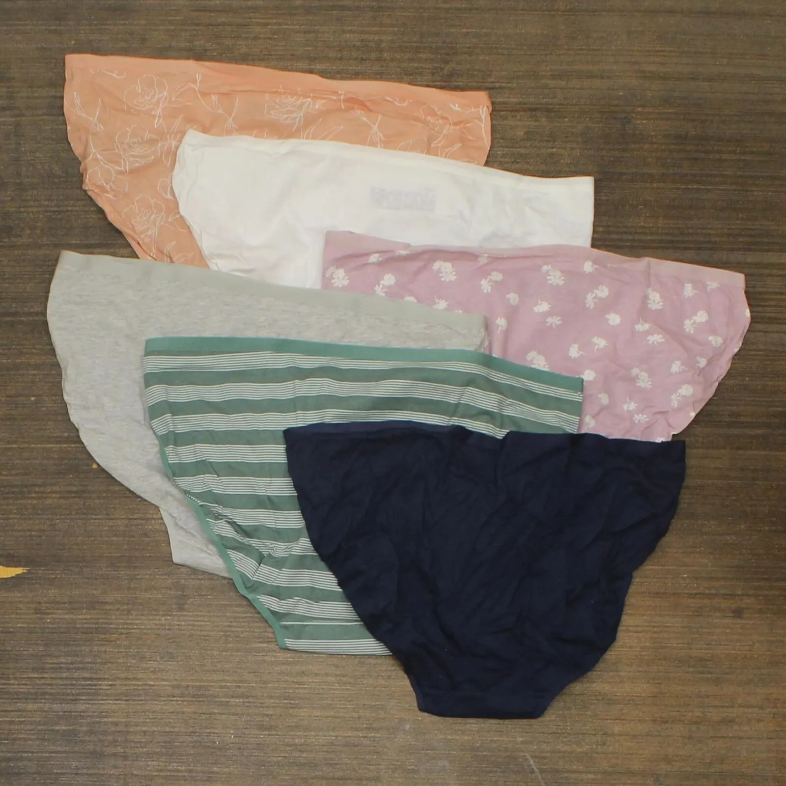 Auden Women's Cotton Bikini Underwear 6pk PZEP3 Assorted L