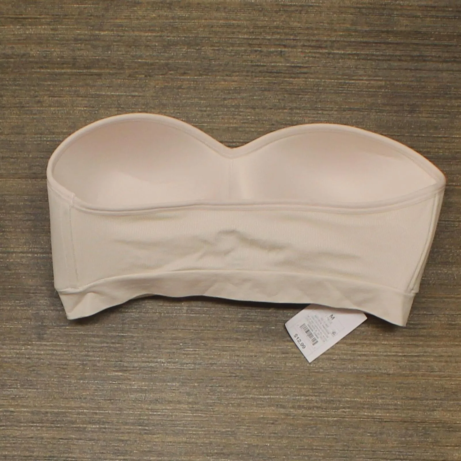 Auden Women's Padded Seamless Bandeau Bra EGGG8 Soft Petal Pink M