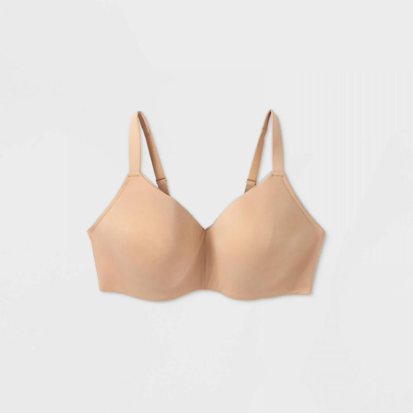 Auden Women's Plus Size Wirefree Bra Tan 42DD