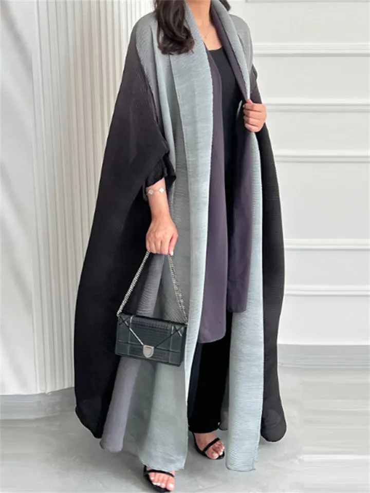 Autumn Fashionable Gradient Color Long Coat for Women