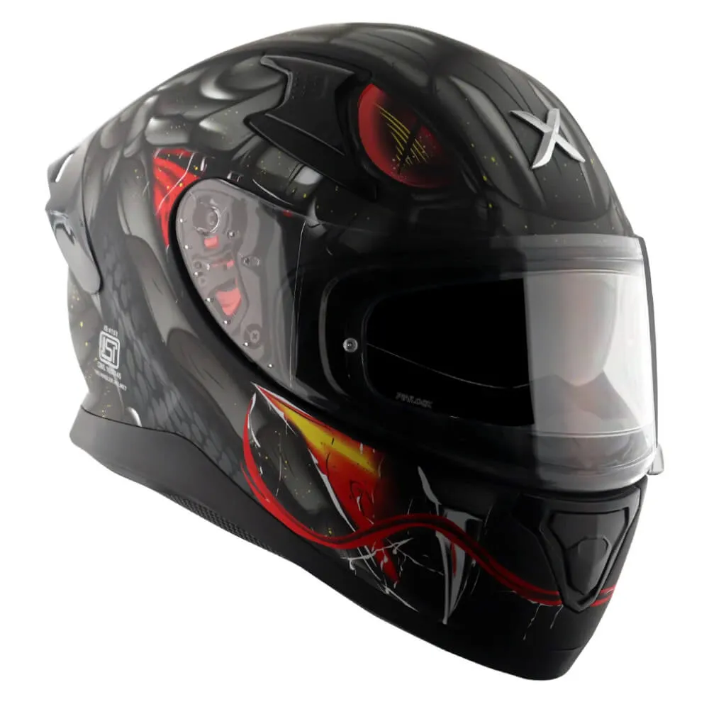 Axor Apex Full Face Helmet Venomous Black / Grey Matt