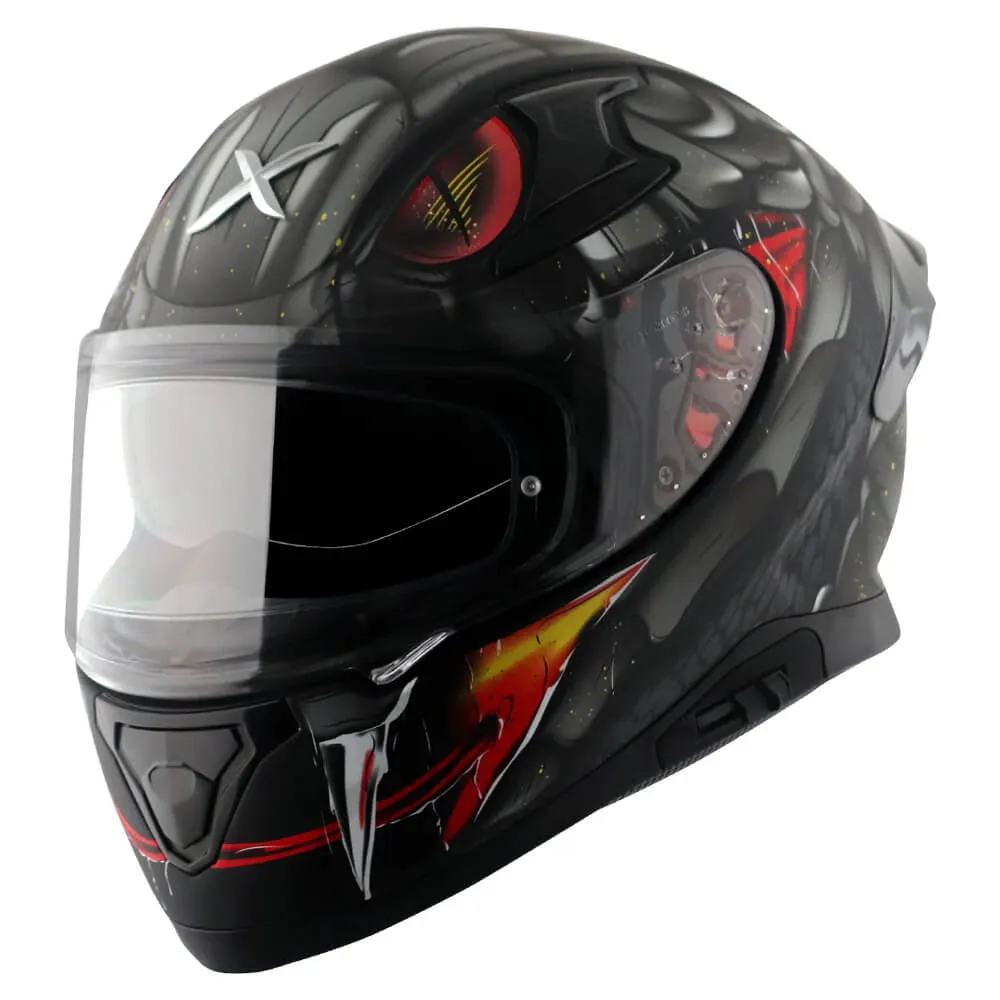 Axor Apex Full Face Helmet Venomous Black / Grey Matt