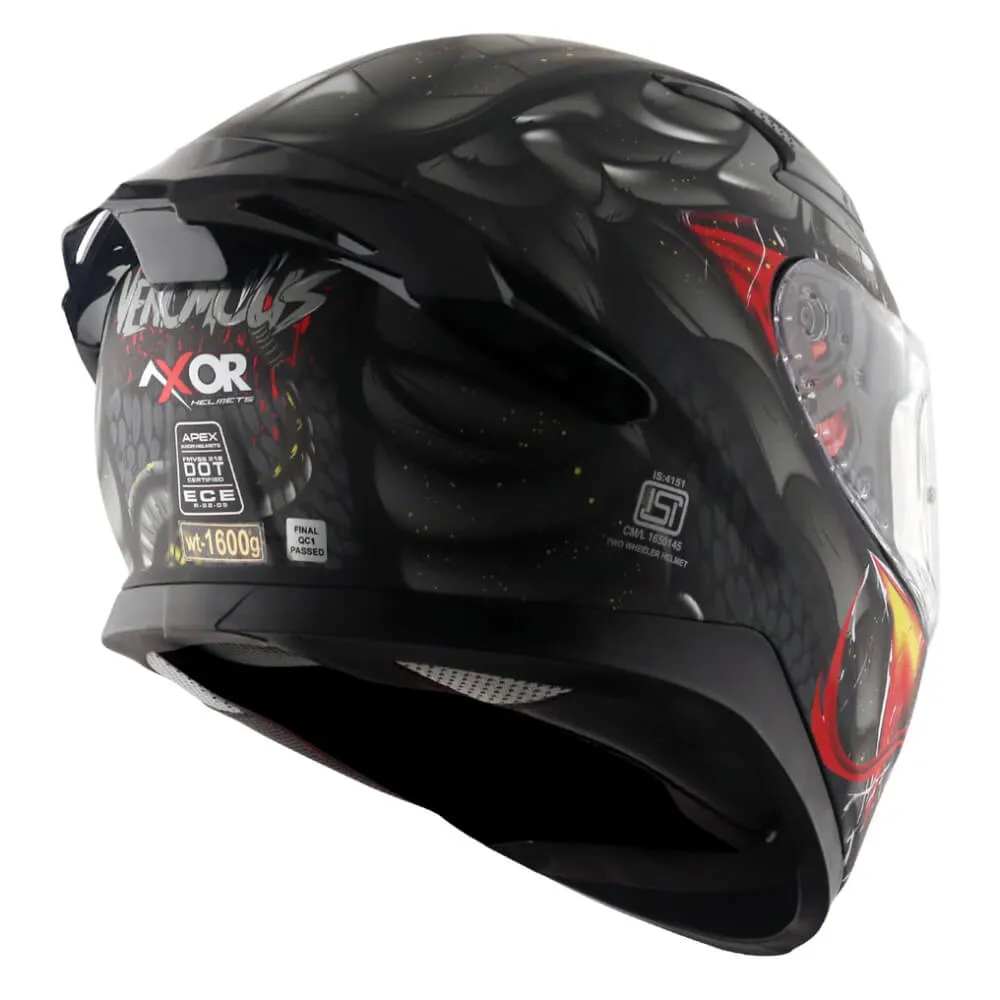 Axor Apex Full Face Helmet Venomous Black / Grey Matt