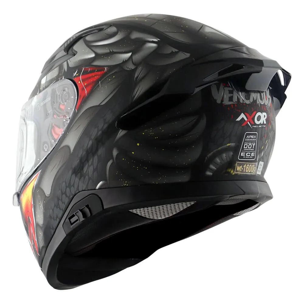 Axor Apex Full Face Helmet Venomous Black / Grey Matt
