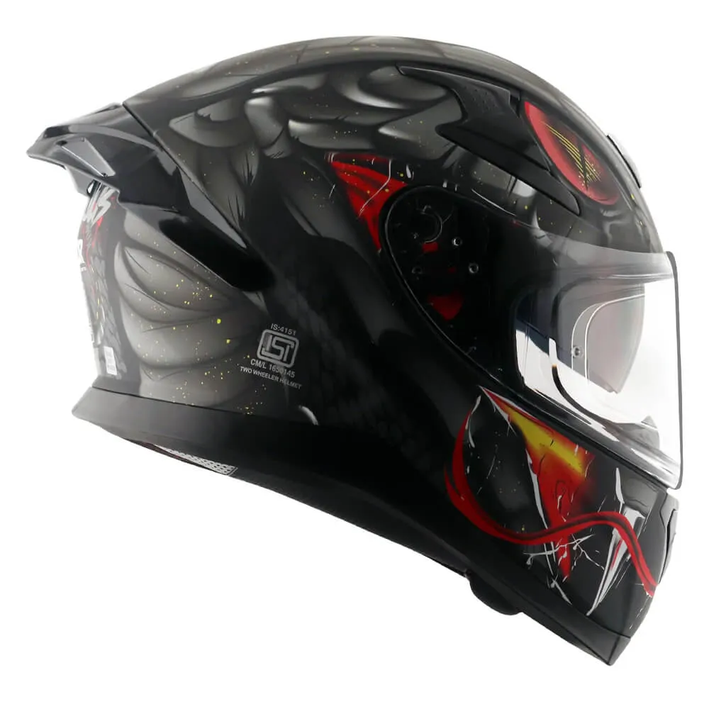 Axor Apex Full Face Helmet Venomous Black / Grey Matt