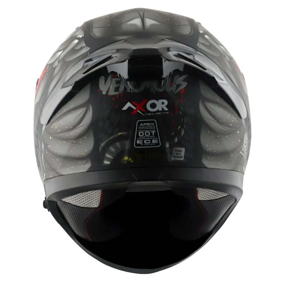 Axor Apex Full Face Helmet Venomous Black / Grey Matt