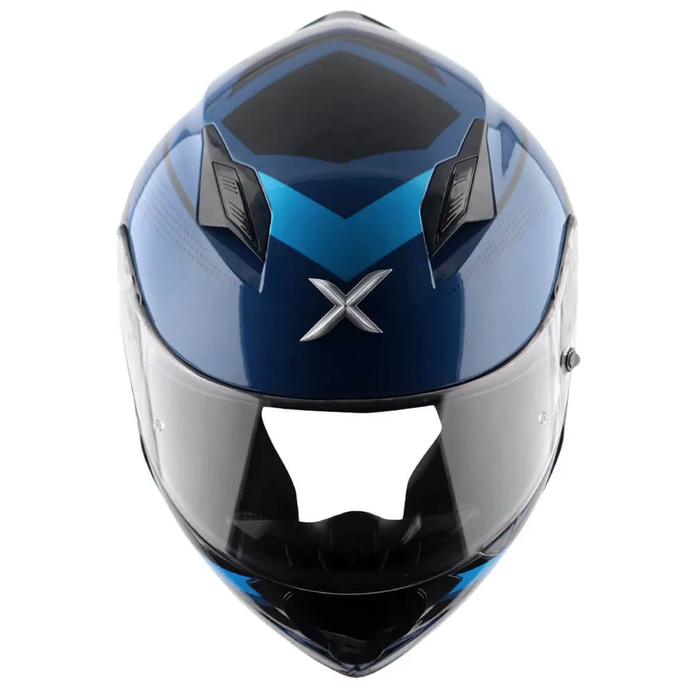 Axor Hunter Full Face Helmet Cornet Black / Blue Gloss
