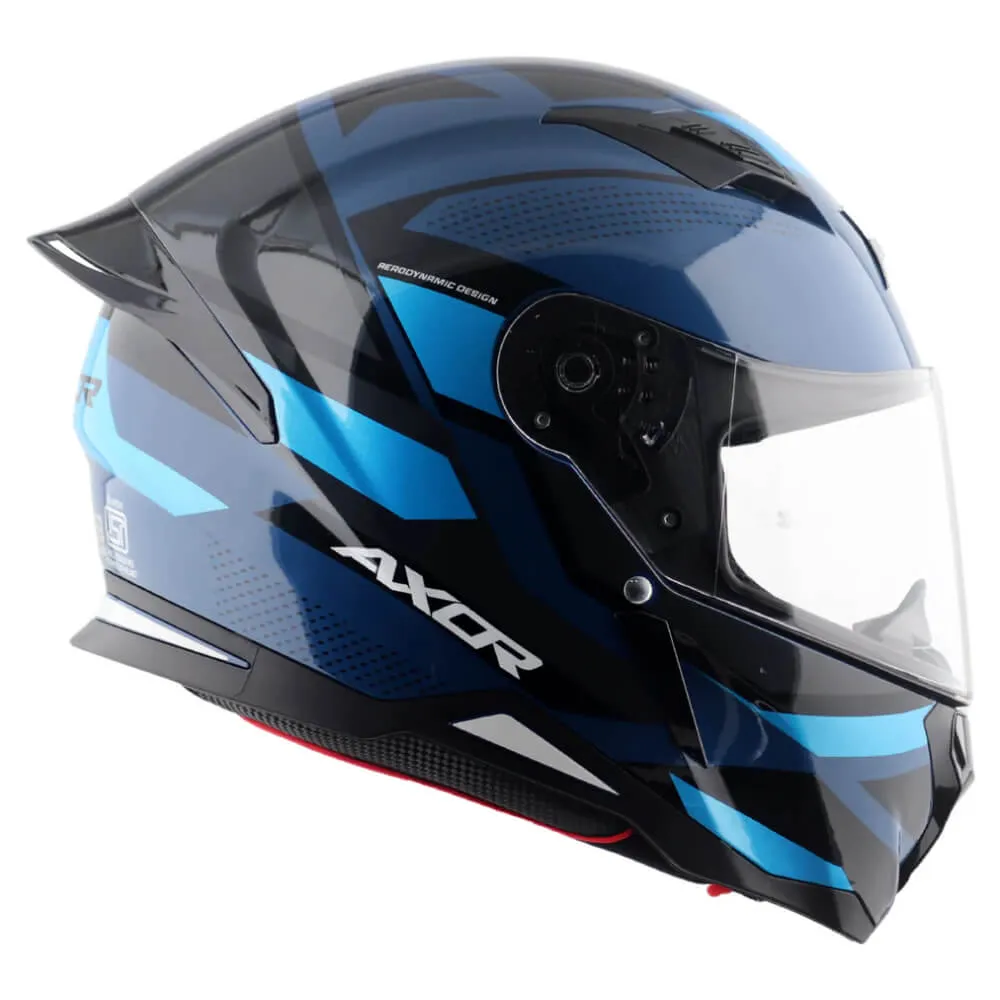 Axor Hunter Full Face Helmet Cornet Black / Blue Gloss