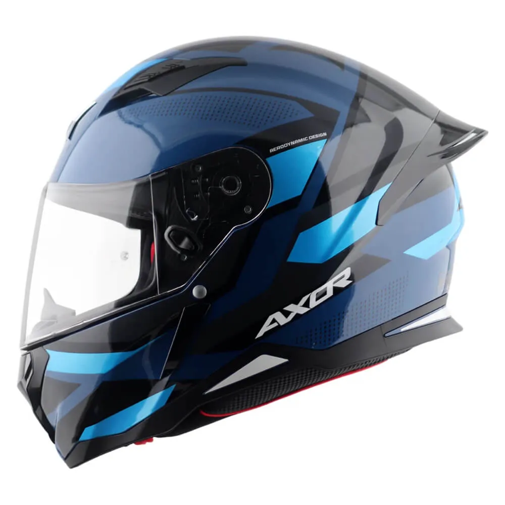 Axor Hunter Full Face Helmet Cornet Black / Blue Gloss