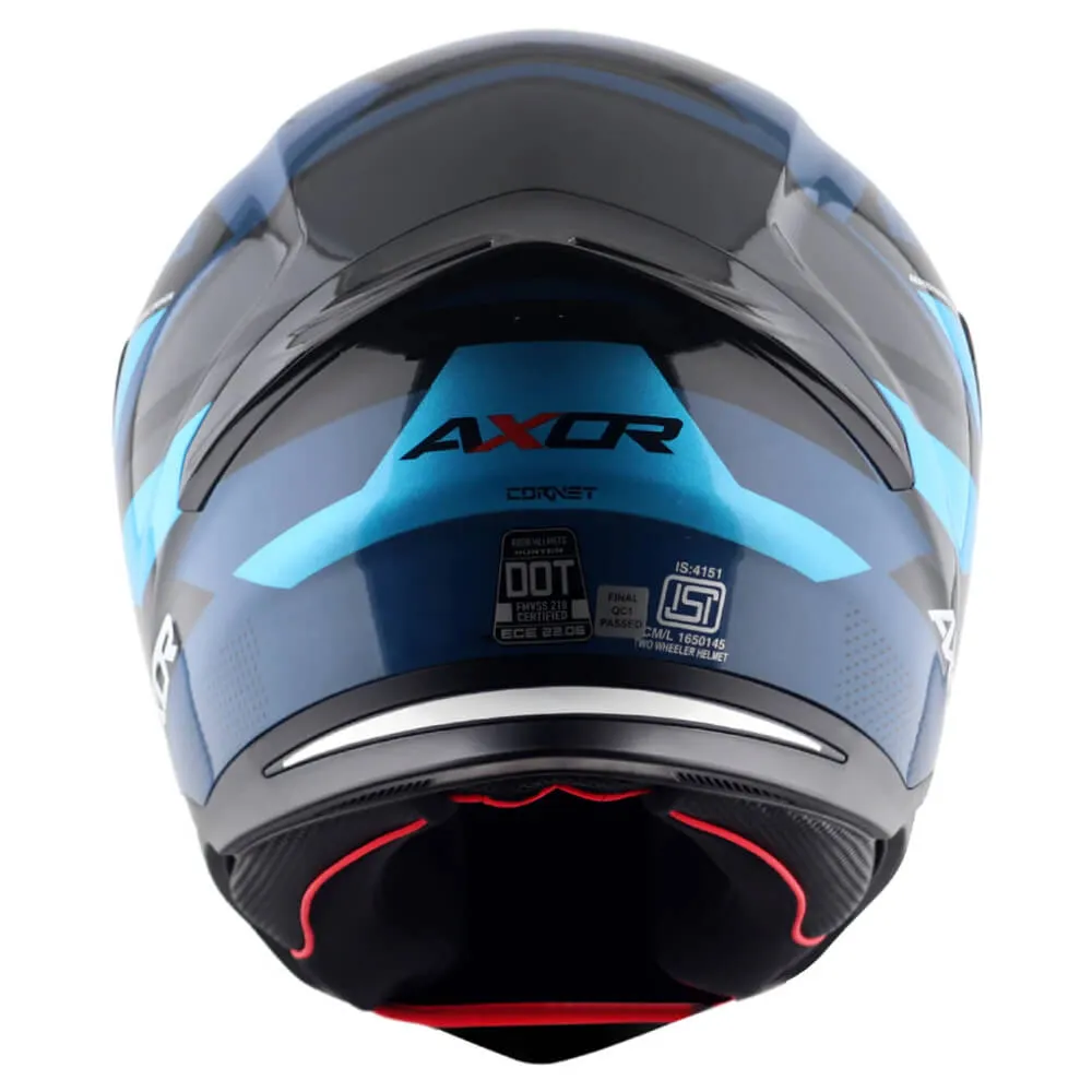 Axor Hunter Full Face Helmet Cornet Black / Blue Gloss