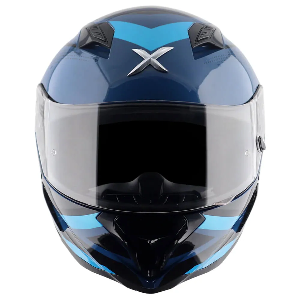 Axor Hunter Full Face Helmet Cornet Black / Blue Gloss