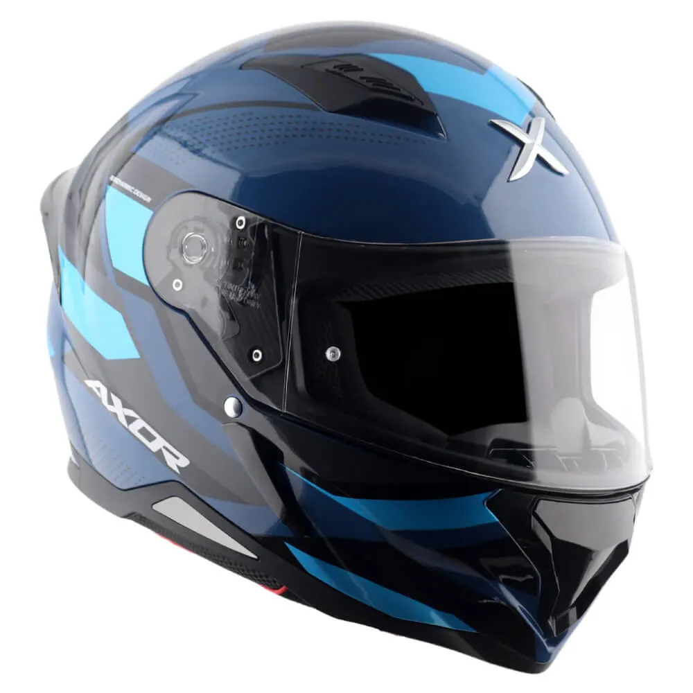 Axor Hunter Full Face Helmet Cornet Black / Blue Gloss