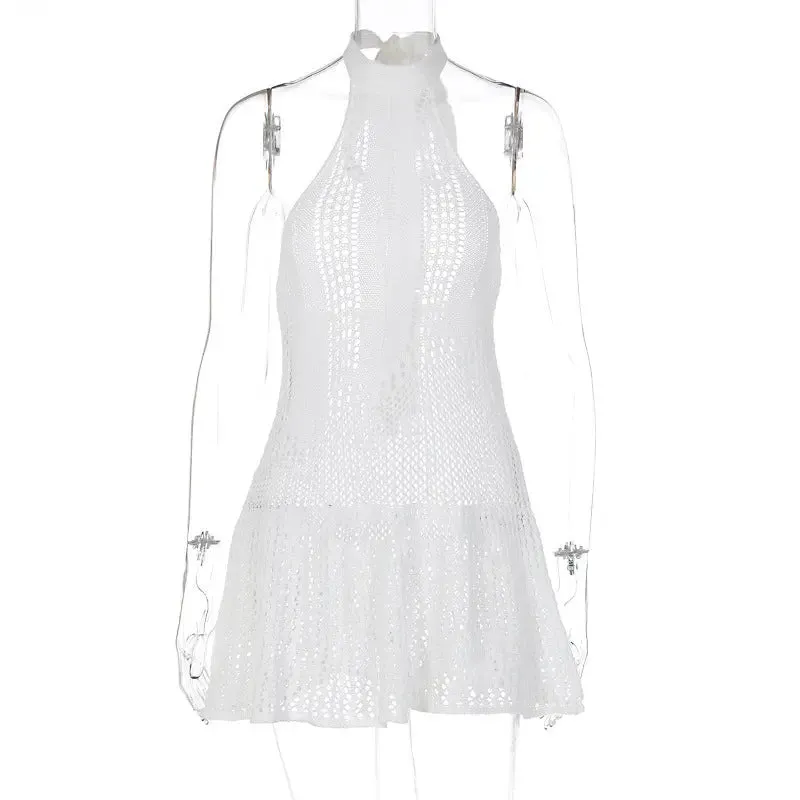Backless Knitted Dress for Women - Fashionable Knit Dress