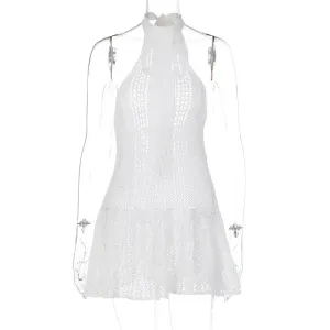 Backless Knitted Dress for Women - Fashionable Knit Dress