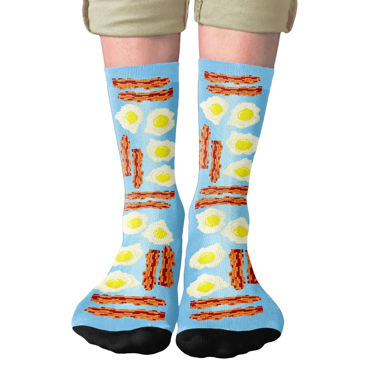 Bacon & Eggs Adult Crew Socks