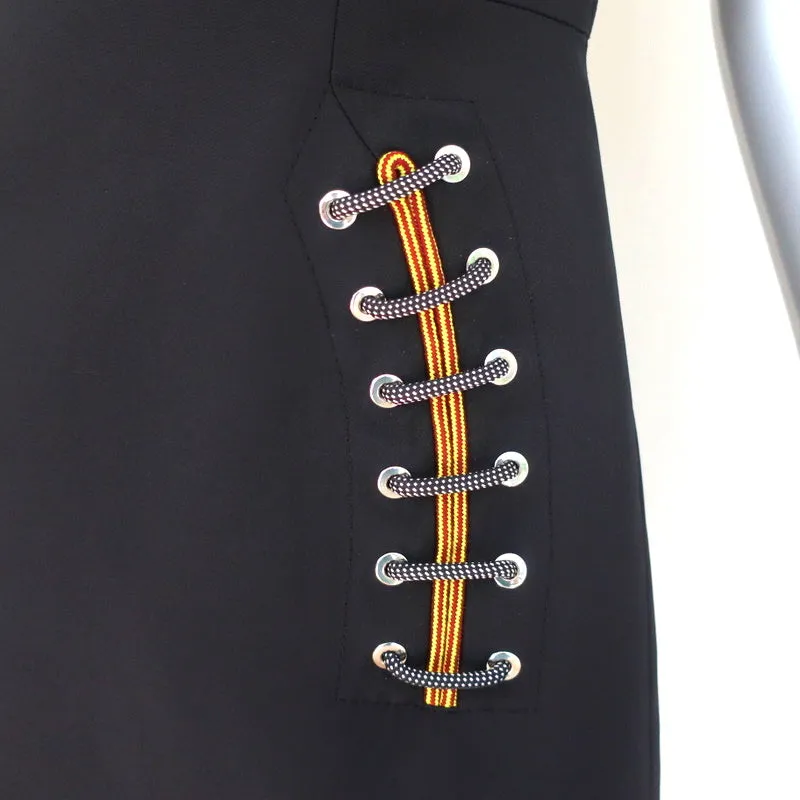 Balenciaga Shoelace-Embellished Dress Black Crepe Size 38 Sleeveless Mini