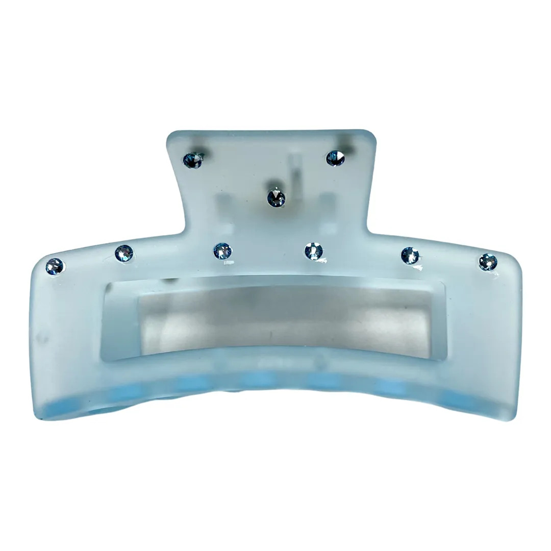 Bari Lynn Swarovski Crystal Frosted Rectangle Claw Clip - 4 Colors